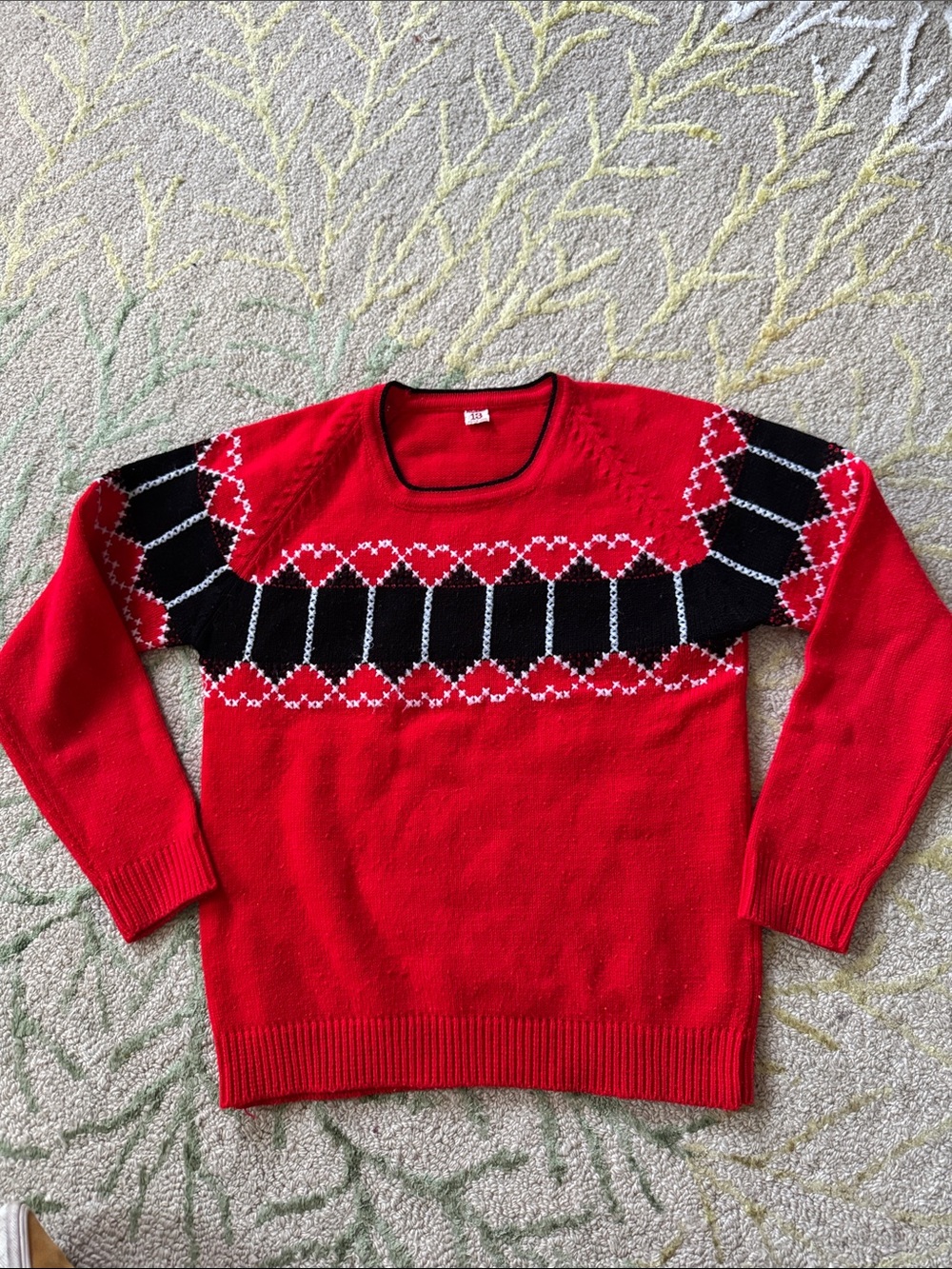 Genuine 1960s Japanese heart graphic sweater s